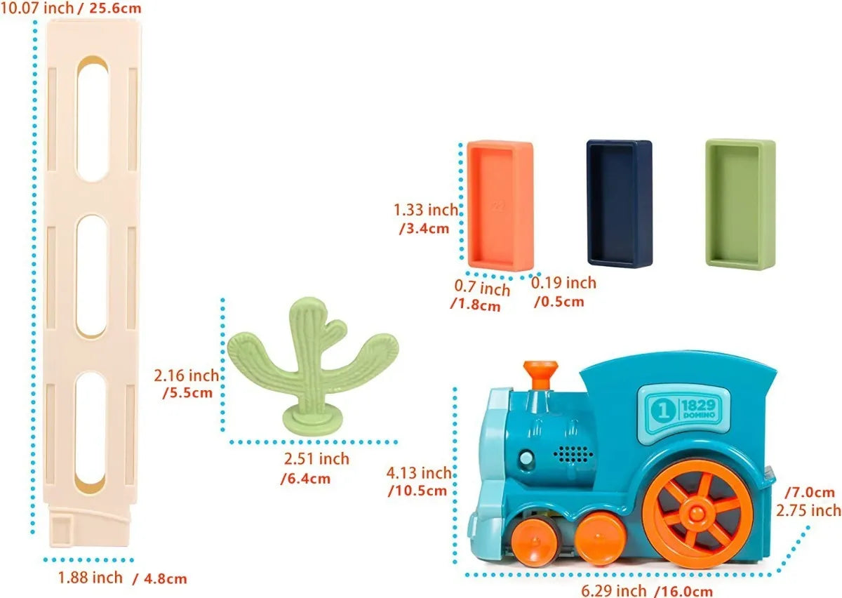 Tren Dominó Automático | 60 Piezas