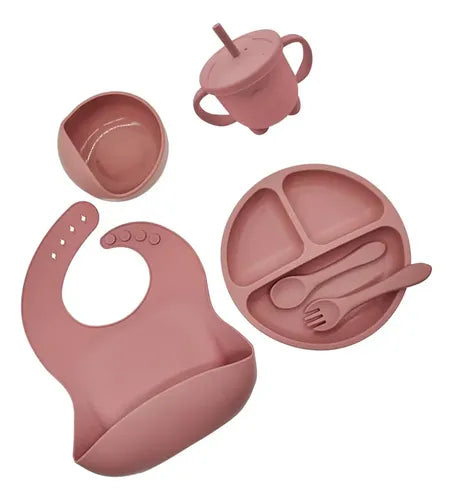 Set de Alimentación para Bebé | Silicón Grado Alimenticio | 6 Piezas