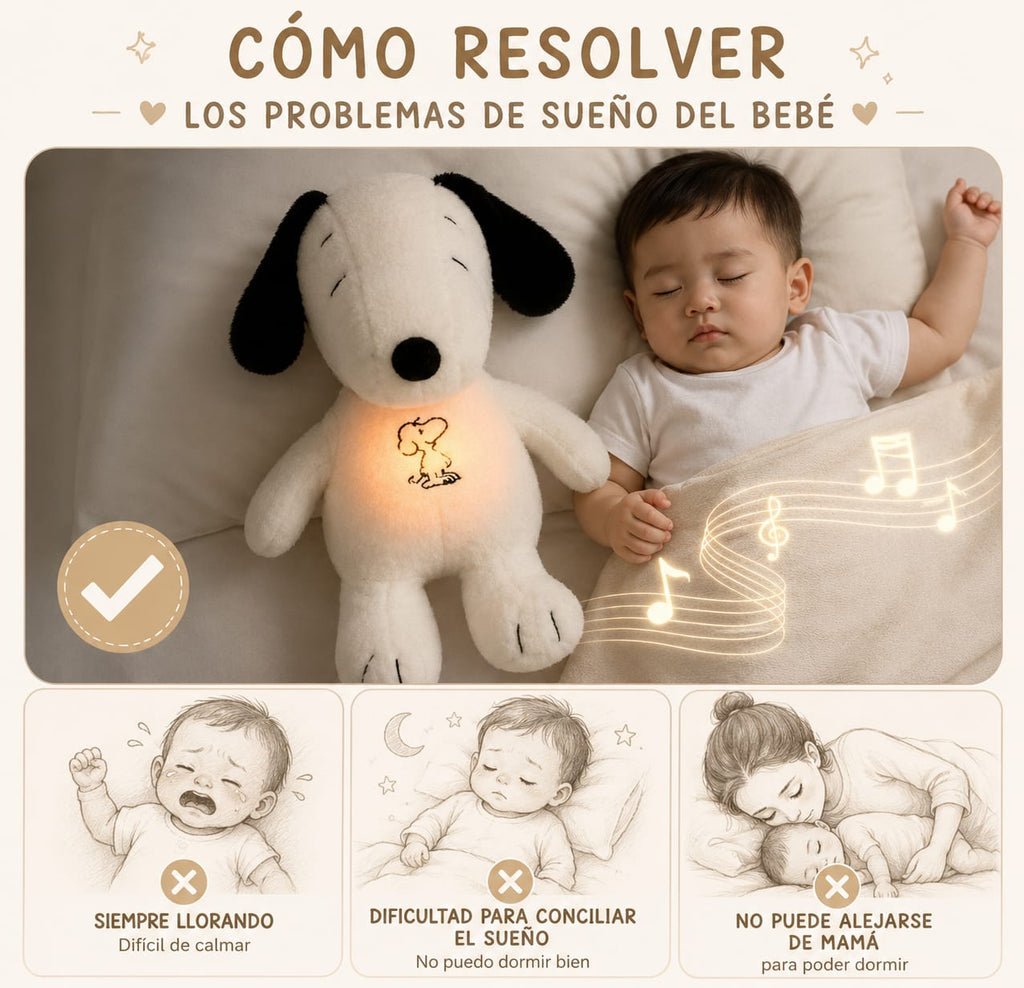 Peluche Snoopy para Bebé | Respiración Guiada