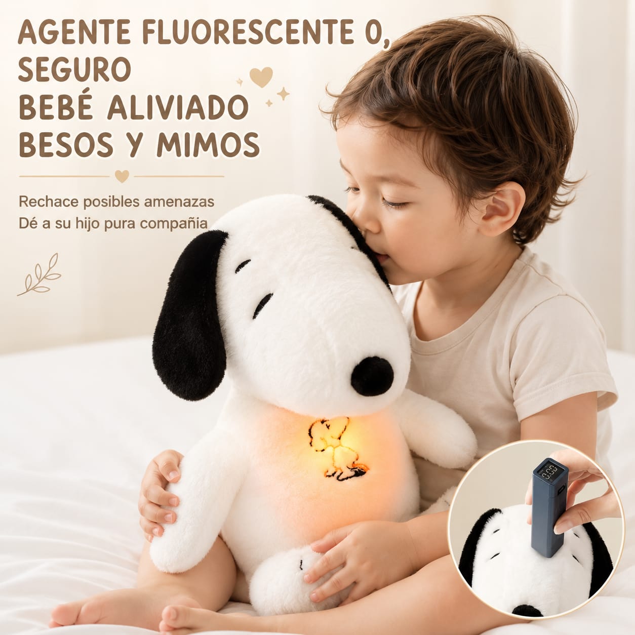 Peluche Snoopy para Bebé | Respiración Guiada