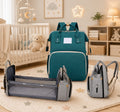 Mochila Pañalera Multifuncional | Cuna Plegable