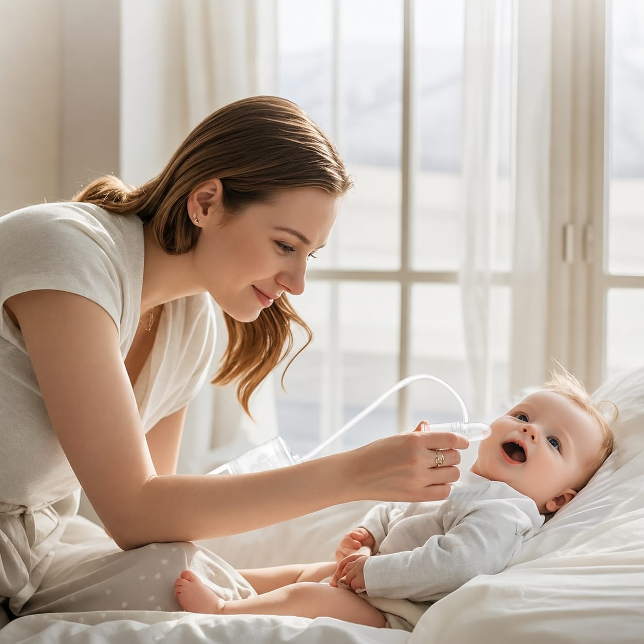 Aspirador Nasal Eléctrico para Bebé
