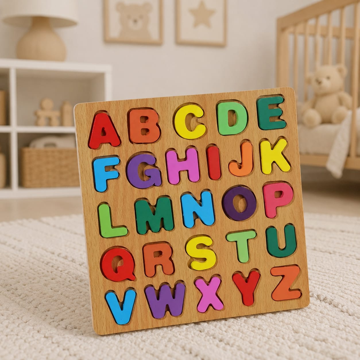 Tablero Montessori de Madera | Abecedario