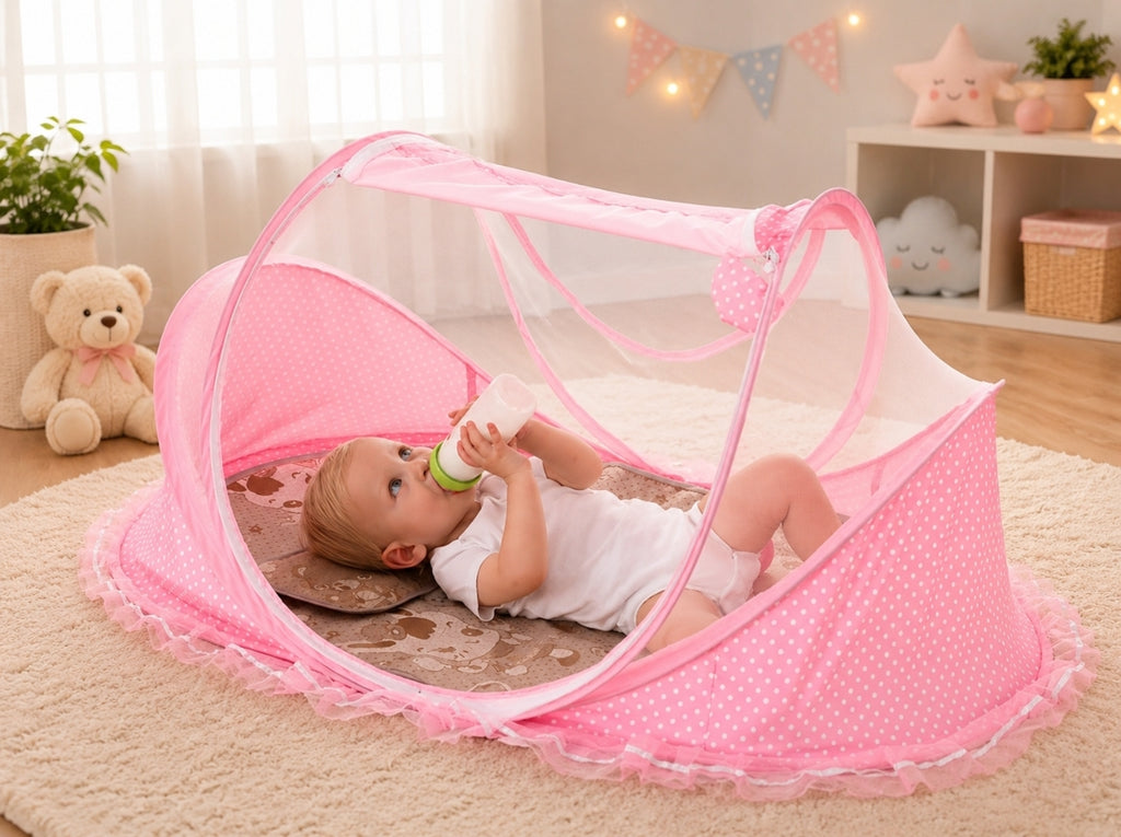 Cuna Plegable para Bebé | Portátil con Mosquitera