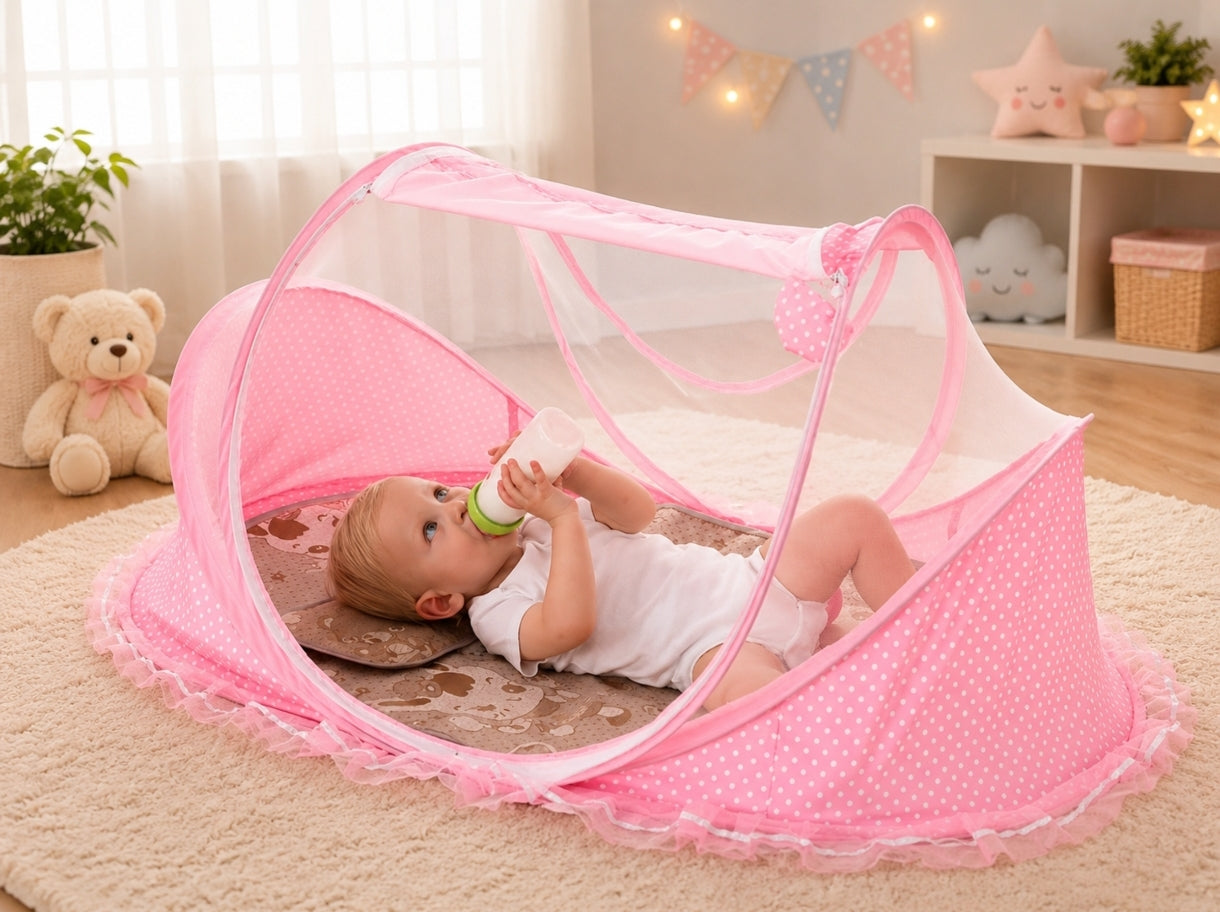 Cuna Plegable para Bebé | Portátil con Mosquitera