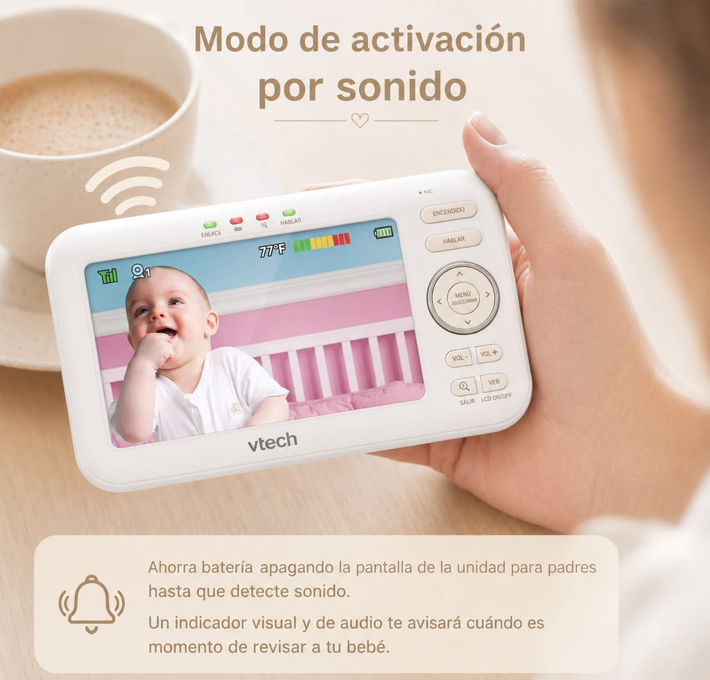 Monitor para Bebé | Cámara HD | Pantalla de 5 Pulgadas
