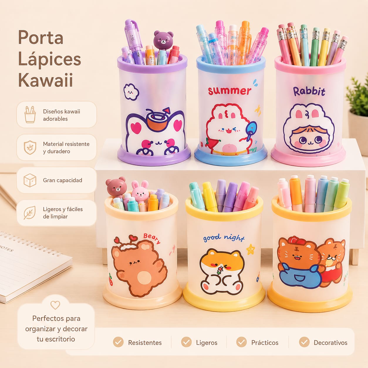 Organizador de Escritorio | Diseño Cute