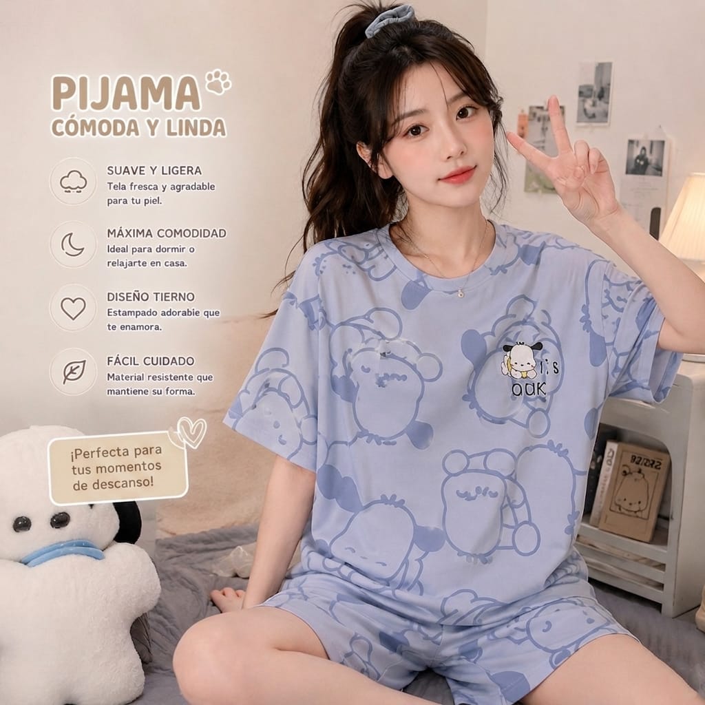 Pijama diseño Cute para Adolescente | 2 Piezas