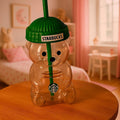 Vaso Bearista | 500 ml con Tapa y Popote