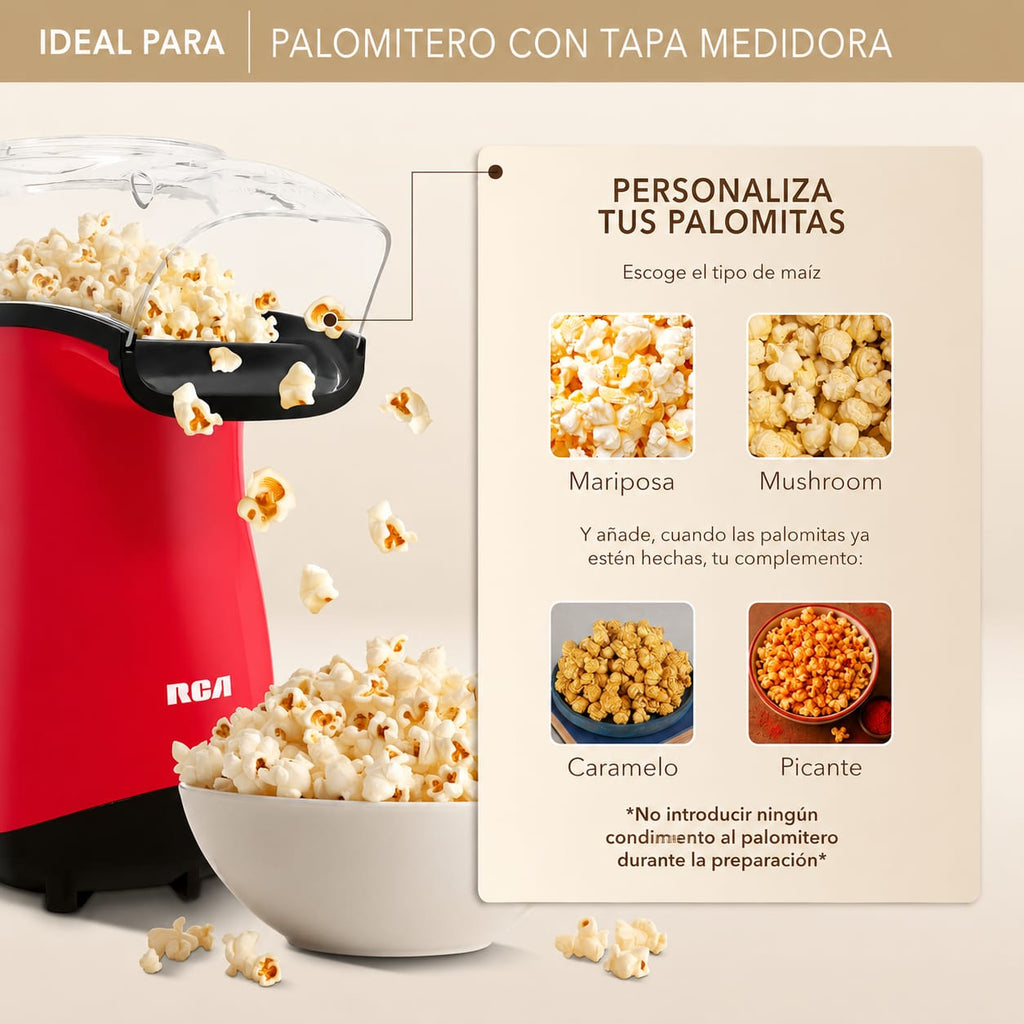 Máquina para Hacer Palomitas | Eléctrica sin Aceite